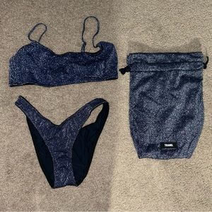 Sparkles navy blue TRIANGL bikini